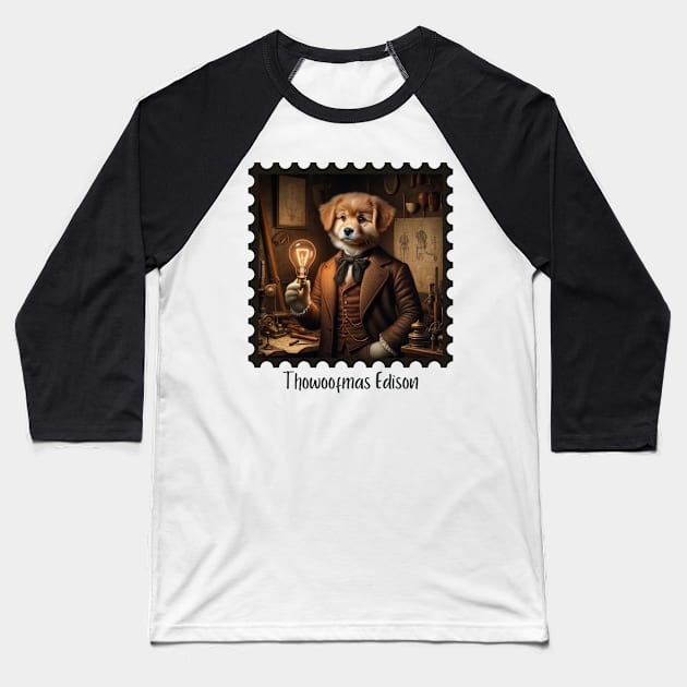 Thowoofmas Edison Baseball T-Shirt by EarthisticWear